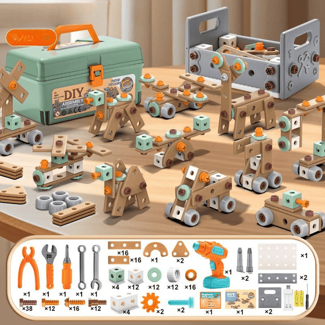 Creative Builder | 100-Piece Toy Tool Set with Realistic Tools | Encourages Imagination and Motor Skills for Young Builders 0
