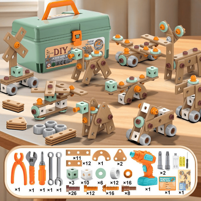 Creative Builder | 100-Piece Toy Tool Set with Realistic Tools | Encourages Imagination and Motor Skills for Young Builders 6