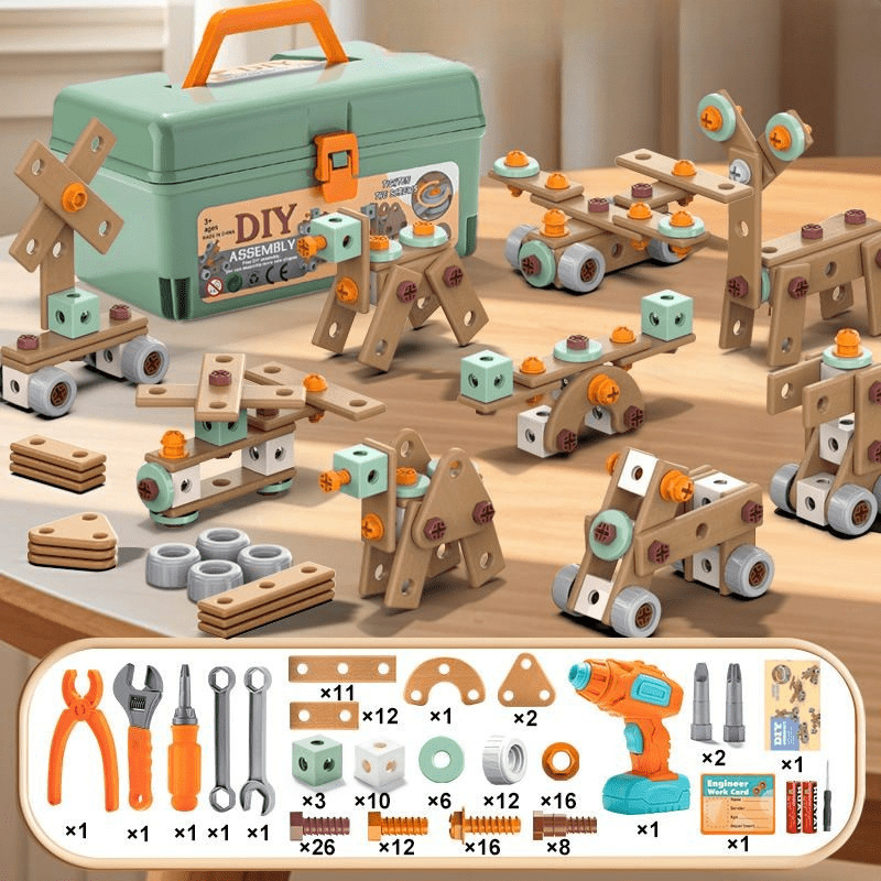 Creative Builder | 100-Piece Toy Tool Set with Realistic Tools | Encourages Imagination and Motor Skills for Young Builders 8