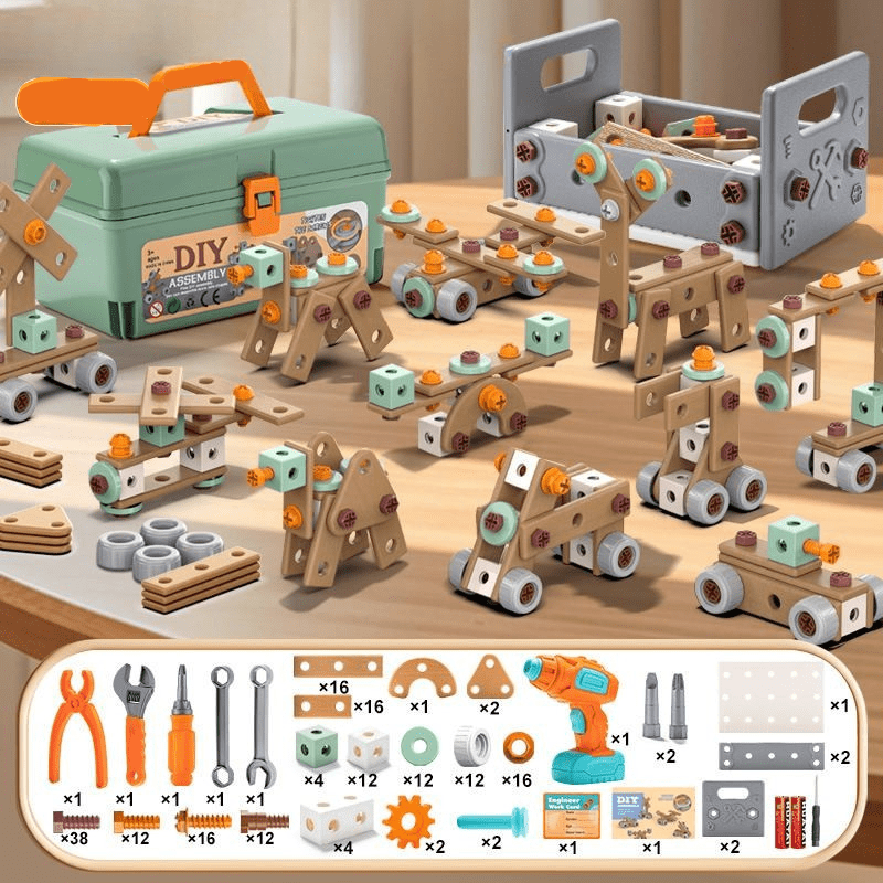 Creative Builder | 100-Piece Toy Tool Set with Realistic Tools | Encourages Imagination and Motor Skills for Young Builders 9