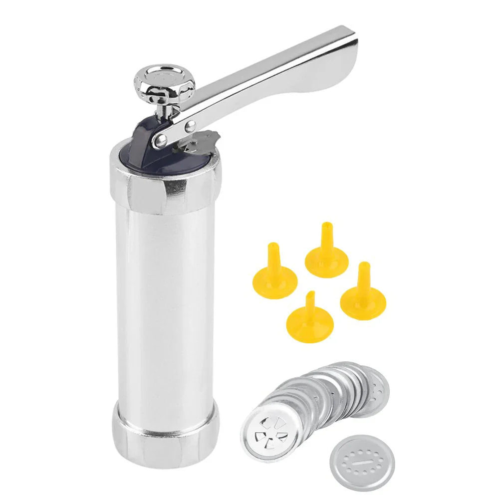 Creative Cookie Press | Stainless Steel Design with Multiple Attachments for Unique Baking 0