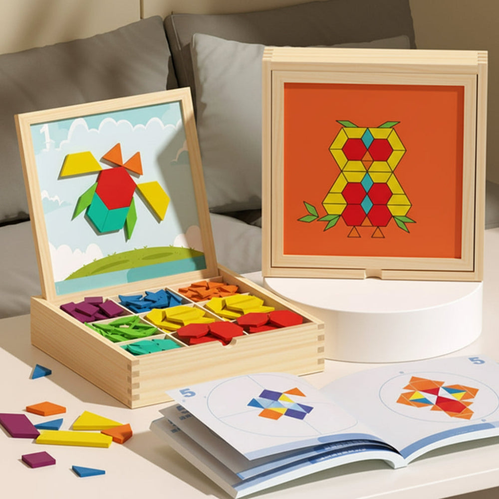 Creative Learning | Magnetic Wooden Puzzle Toy Set with 248 Blocks | Educational STEM Toy for Kids 0