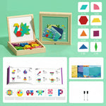 Creative Learning | Magnetic Wooden Puzzle Toy Set with 248 Blocks | Educational STEM Toy for Kids 6