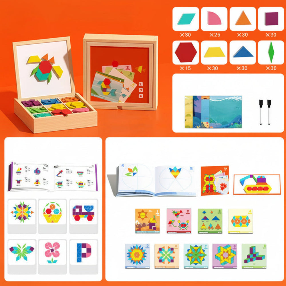 Creative Learning | Magnetic Wooden Puzzle Toy Set with 248 Blocks | Educational STEM Toy for Kids 7