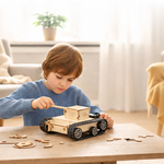 Creative Learning | Wooden DIY Car Building Kit for Kids with Natural Wood | Engaging STEM Activity for Problem Solving 7