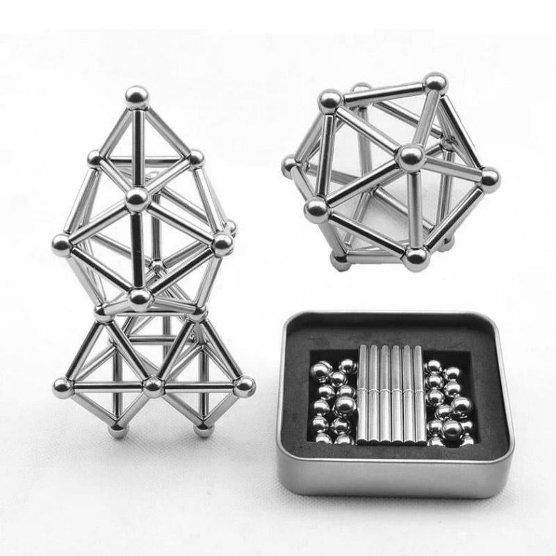 Creative Magnetic Ball and Rod Set with Diverse Shapes for Imagination 5