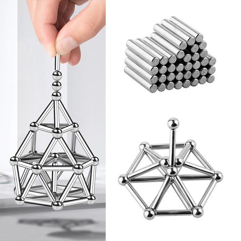 Creative Magnetic Ball and Rod Set with Diverse Shapes for Imagination 7