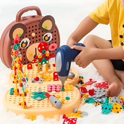 Creative Minds | Montessori Building Set with Electric Screwdriver | Engaging STEM Activity Kit for Kids' Learning 6