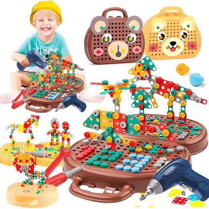 Creative Minds | Montessori Building Set with Electric Screwdriver | Engaging STEM Activity Kit for Kids' Learning 8