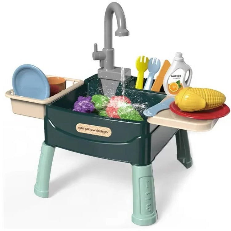 Creative Play Kitchen | Children's Kitchen Set with Flowing Water Feature | Engaging Role-Play for Skill Development 0