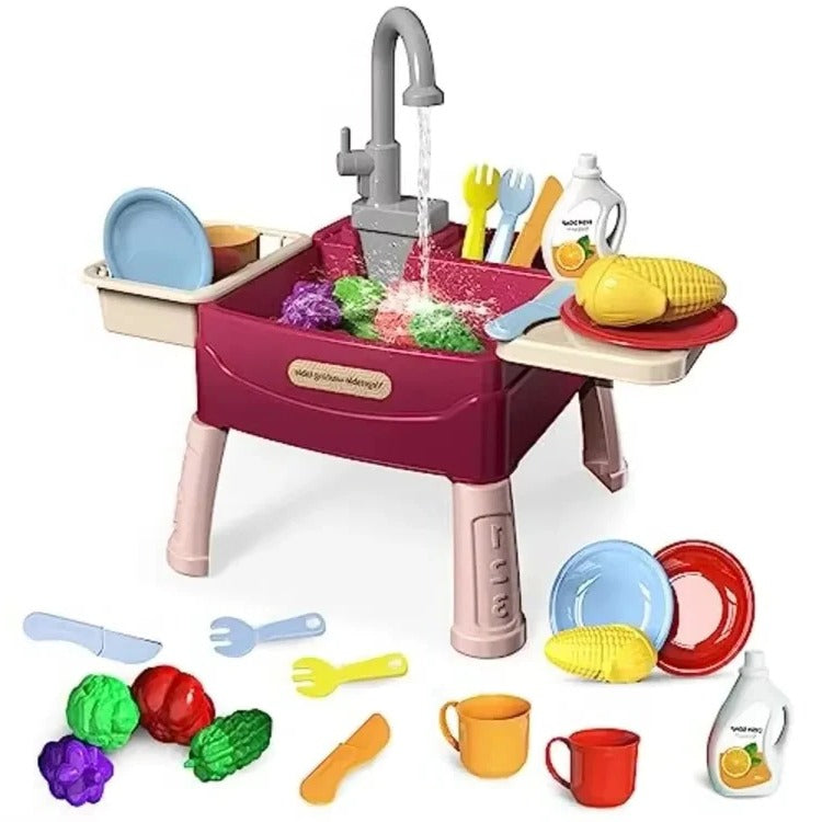 Creative Play Kitchen | Children's Kitchen Set with Flowing Water Feature | Engaging Role-Play for Skill Development 10