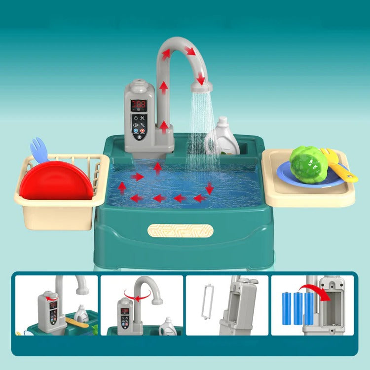 Creative Play Kitchen | Children's Kitchen Set with Flowing Water Feature | Engaging Role-Play for Skill Development 4