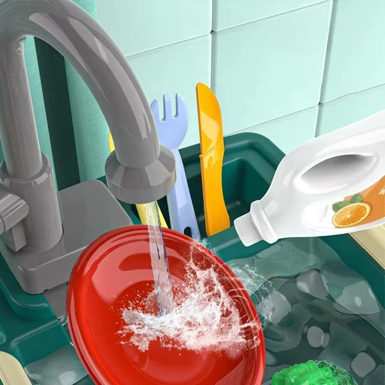 Creative Play Kitchen | Children's Kitchen Set with Flowing Water Feature | Engaging Role-Play for Skill Development 6