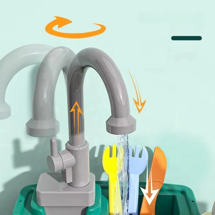 Creative Play Kitchen | Children's Kitchen Set with Flowing Water Feature | Engaging Role-Play for Skill Development 8