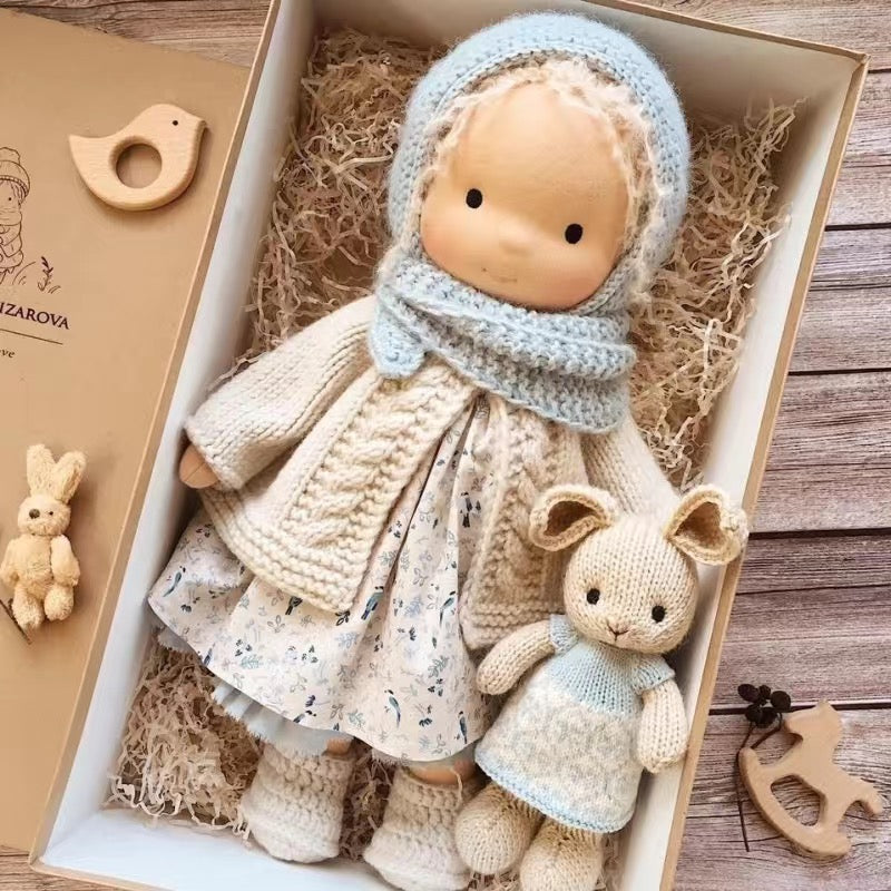 Creative Play | Handmade Waldorf Doll with Soft Fabric & Premium Mohair | Unique Toy for Imaginative Adventures 0