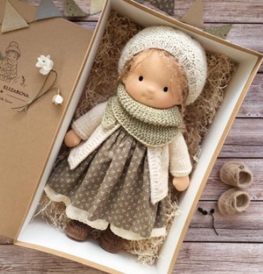 Creative Play | Handmade Waldorf Doll with Soft Fabric & Premium Mohair | Unique Toy for Imaginative Adventures 11