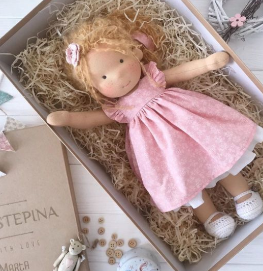 Creative Play | Handmade Waldorf Doll with Soft Fabric & Premium Mohair | Unique Toy for Imaginative Adventures 15