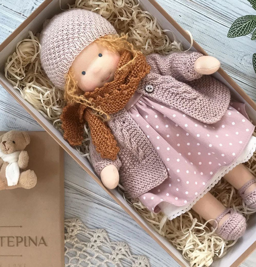 Creative Play | Handmade Waldorf Doll with Soft Fabric & Premium Mohair | Unique Toy for Imaginative Adventures 18
