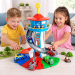 Creative Playset | Kids Car Slide Tower with Moving Track | Engaging Toy for Imaginative Learning 0