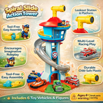 Creative Playset | Kids Car Slide Tower with Moving Track | Engaging Toy for Imaginative Learning 4