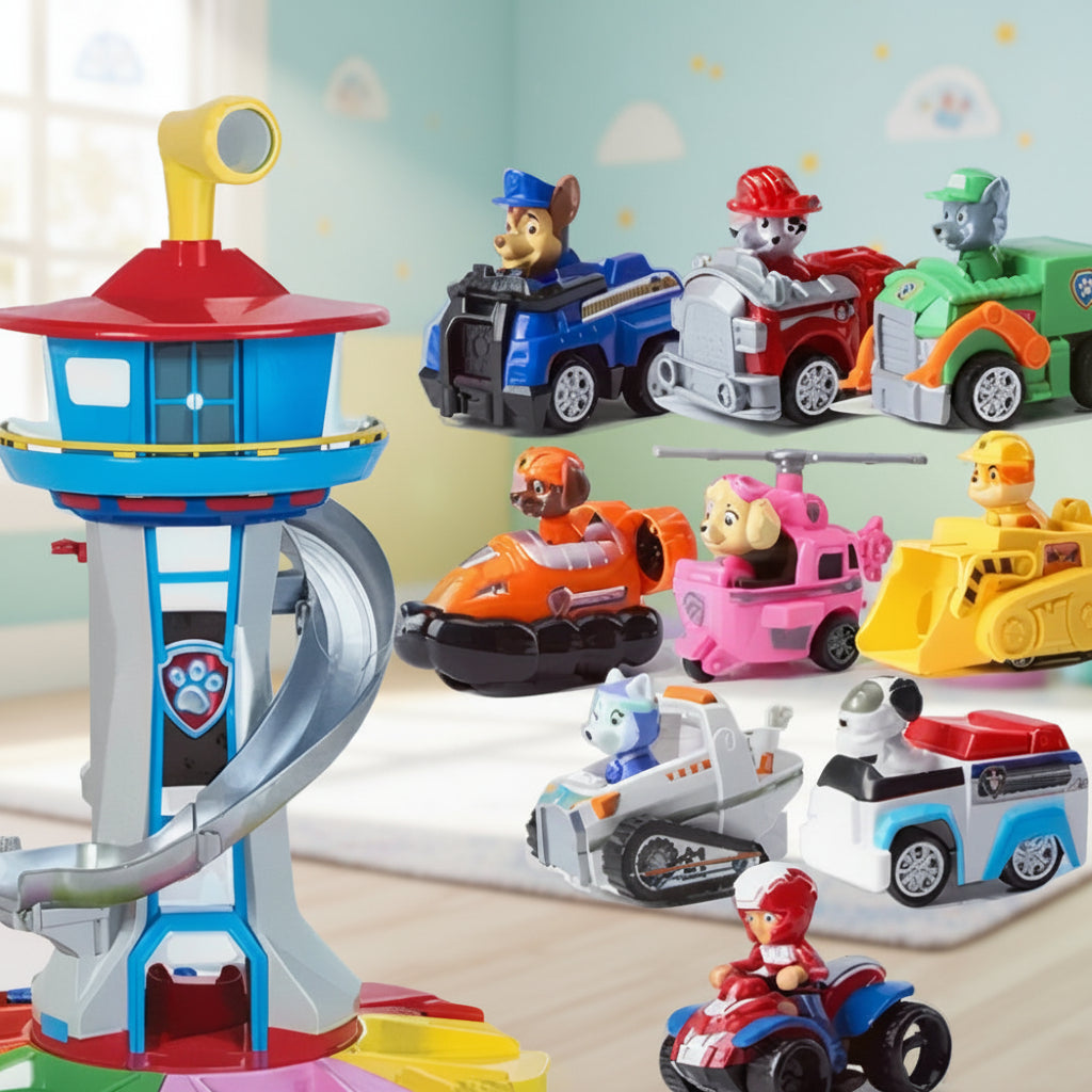 Creative Playset | Spiral Slide Tower with Toy Vehicles & Figures | Engaging Racing Fun for Kids 0