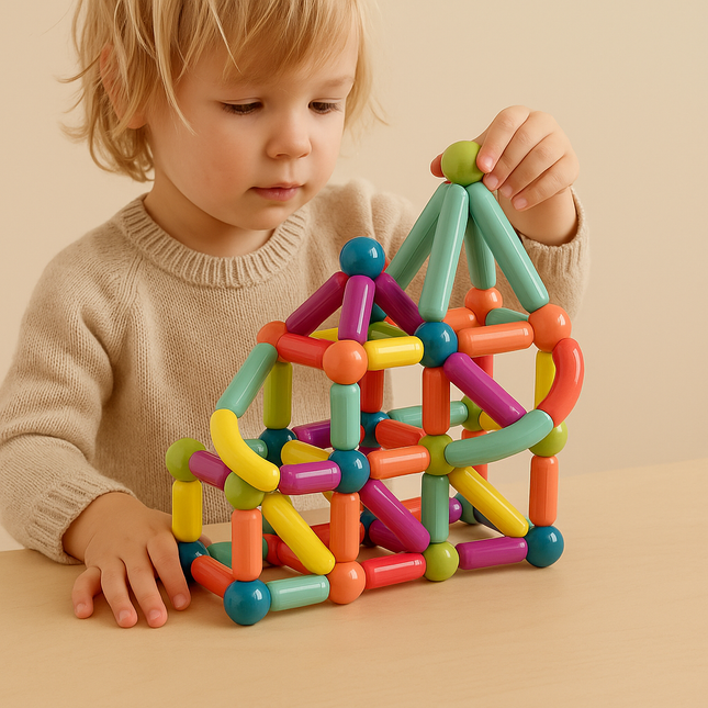 Creative STEM | Magnetic Building Blocks Set with Durable Pieces | Fun Educational Toy for Kids 1