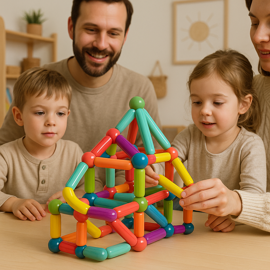 Creative STEM | Magnetic Building Blocks Set with Durable Pieces | Fun Educational Toy for Kids 4