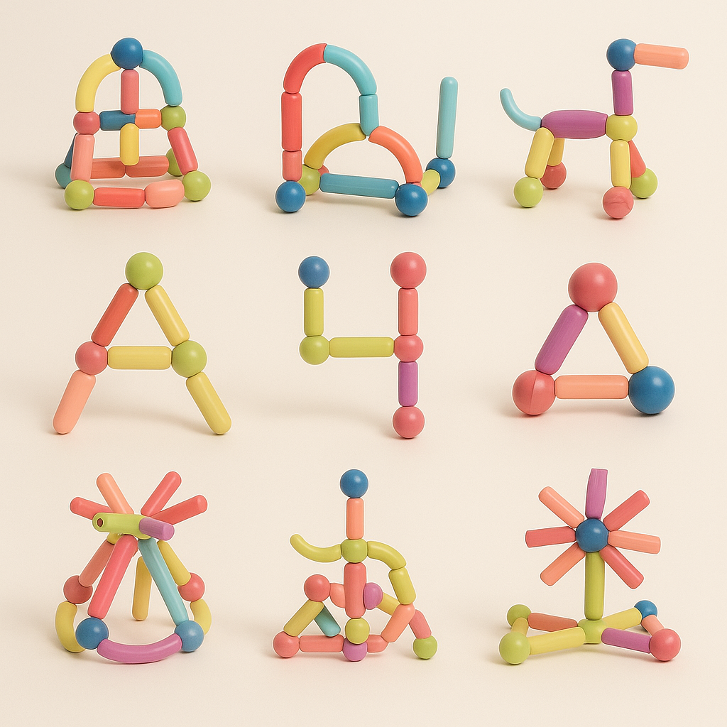 Creative STEM | Magnetic Building Blocks Set with Durable Pieces | Fun Educational Toy for Kids 6