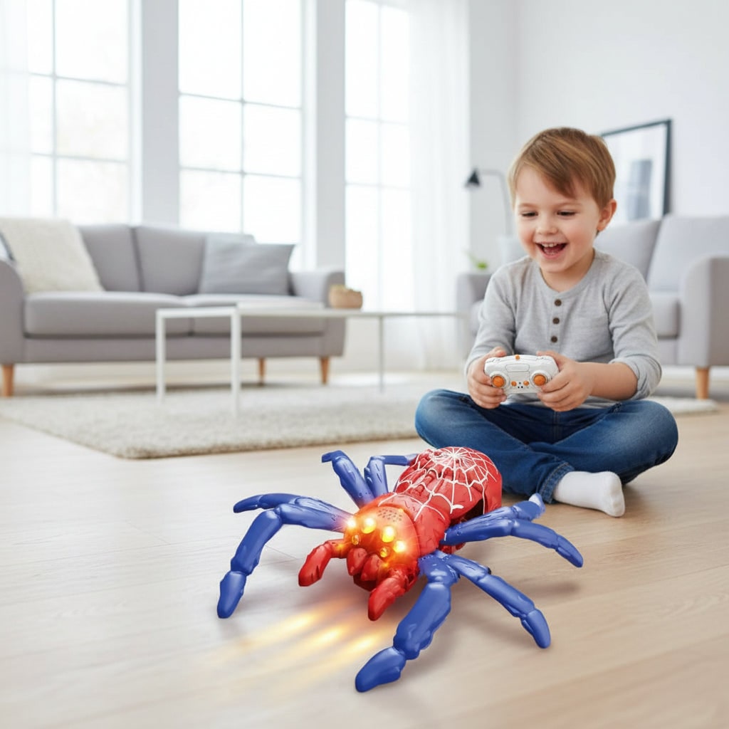 Creepy Crawler | Remote Control Toy Spider with Jumping Action | Thrilling Halloween Decoration for Fun and Pranks 4