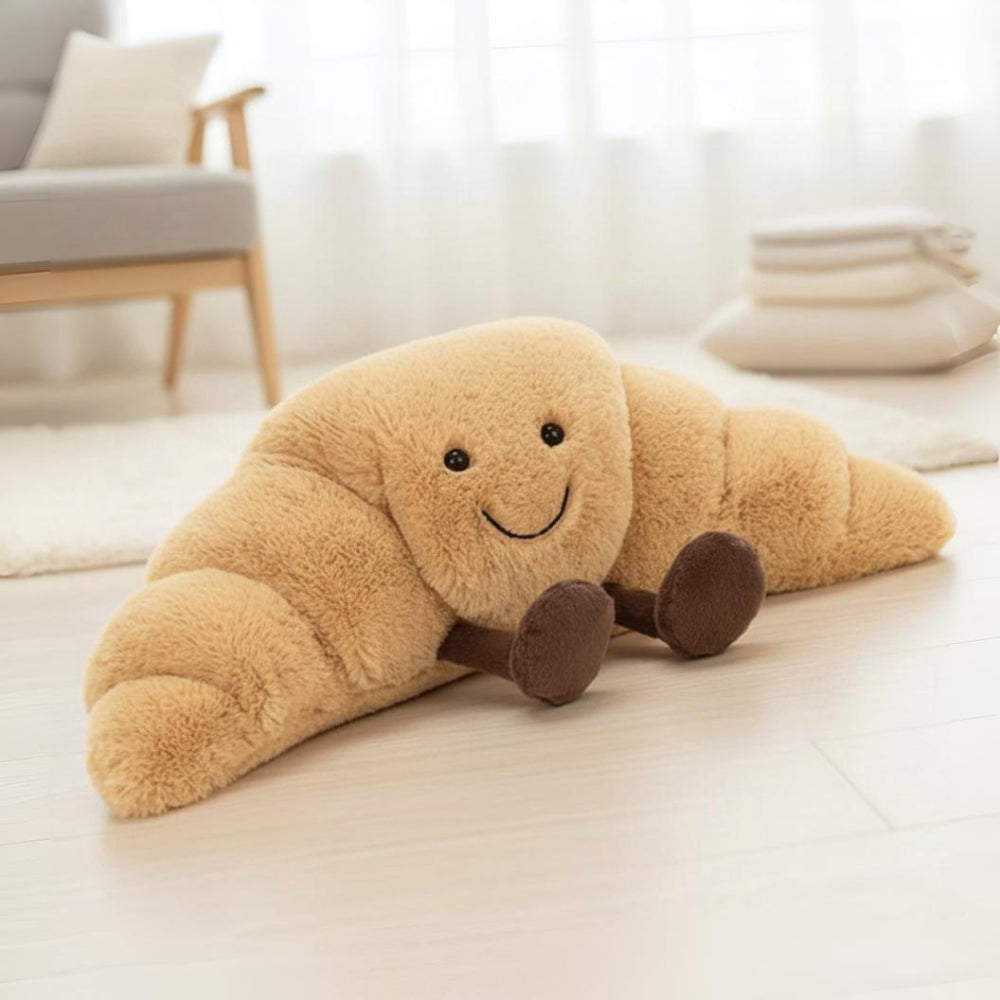 Cuddly Food Plush Toy Set | Adorable Plushies with Croissant, Pretzel & Toast | Fun Decor for All Ages 4