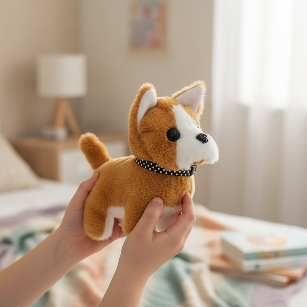 Cuddly Interactive Plush Dog Toy with Lifelike Motion & Sounds for Kids 7