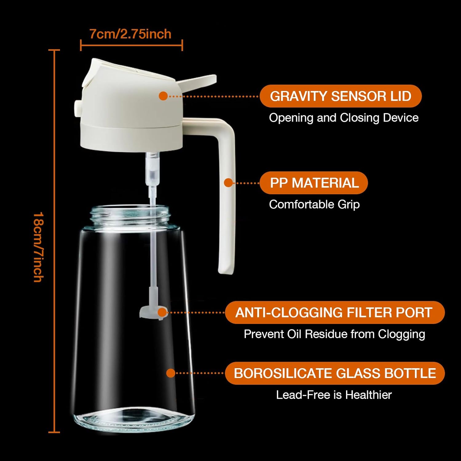 Culinary Essentials | 2-in-1 Olive Oil Spray Dispenser with Adjustable Mist | Perfect for Healthy Cooking 5