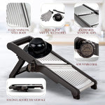 Culinary Master | Premium Food Slicer with Adjustable Thickness & Safety Gloves | Efficient Vegetable Cutter for Precise Slicing 2