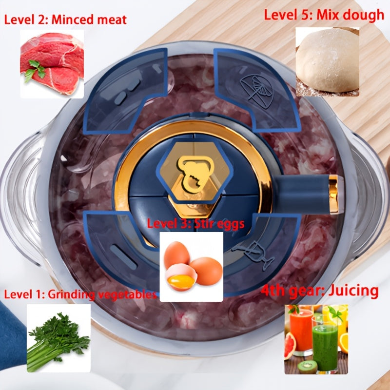 Culinary Master | Stainless Steel Food Processor with 5000 RPM Motor | 5L Capacity for Efficient Meal Prep 7