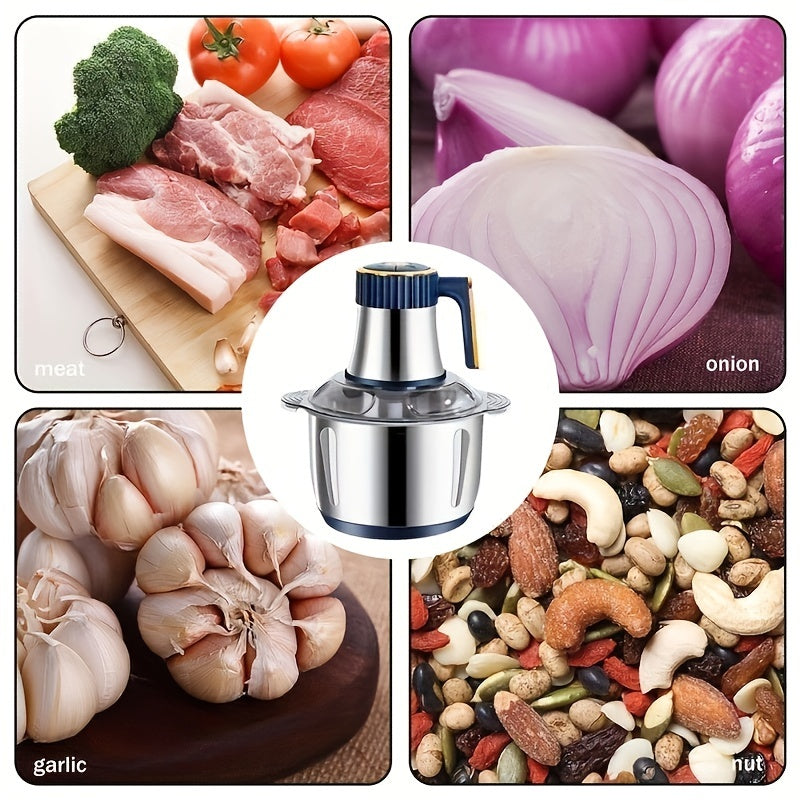 Culinary Master | Stainless Steel Food Processor with 5000 RPM Motor | 5L Capacity for Efficient Meal Prep 8