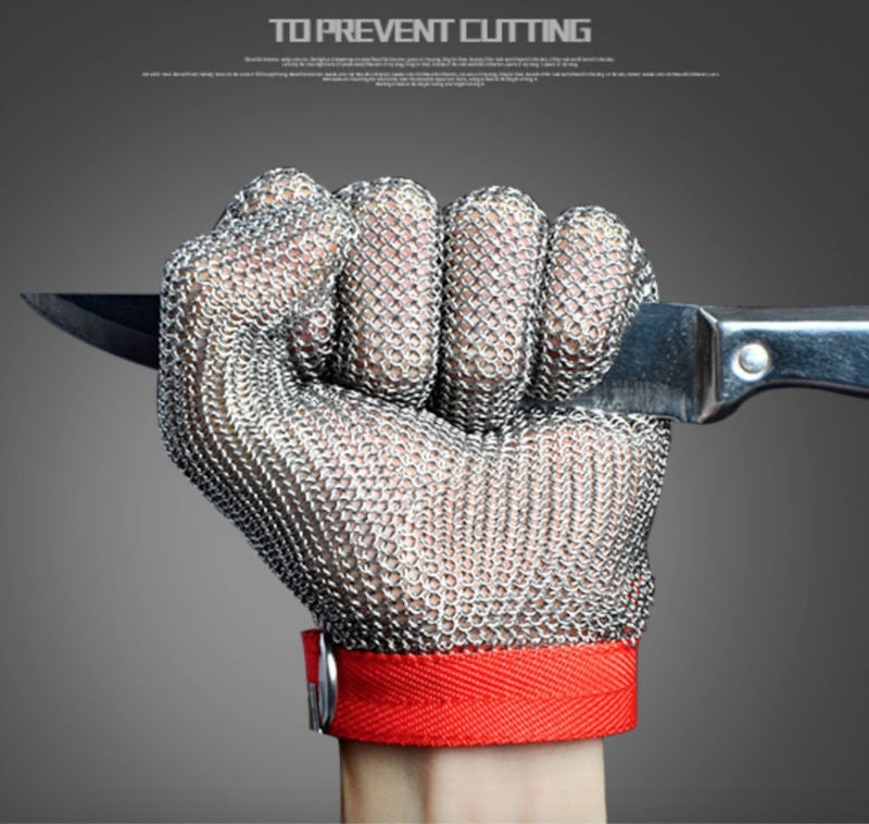 Cut Resistant Work Gloves | Stainless Steel Material with Adjustable Strap | Enhanced Safety for Kitchen and Workshop Tasks 0