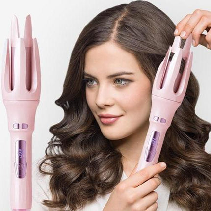 Automatic Hair Curler Cordless, Automatic Curling Iron with Ceramic Chamber, Beach Wave Curler with Auto Shut Off