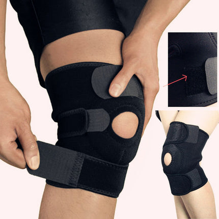 Knee Support Brace for Meniscus, Adjustable Open Patella Brace with Elastic Straps, Knee Stabilizer for Sports