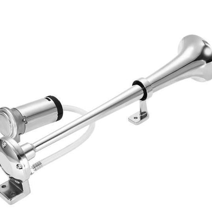 Train Horn for Trucks, Loud Car Horn for SUV and Boat, Universal Vehicle Horn with Silver Trumpets