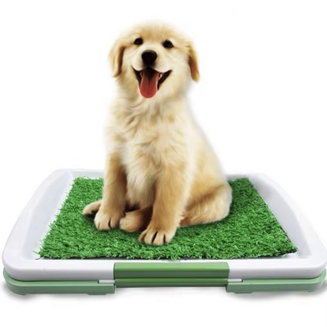 Dog Toilet with Artificial Turf for Indoor and Outdoor, Dog Litter Box with Removable Tray, Indoor Dog Potty Tray
