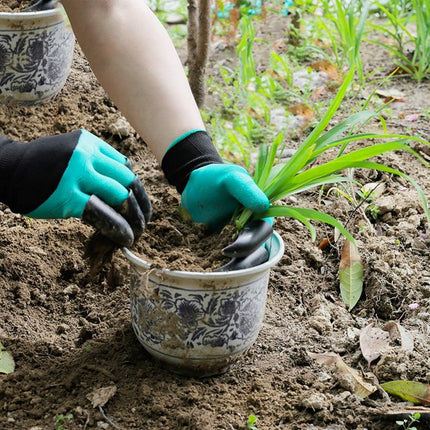 Gardening Gloves with Claws, Garden Claw Gloves for Digging and Raking, Puncture Resistant Planting Gloves