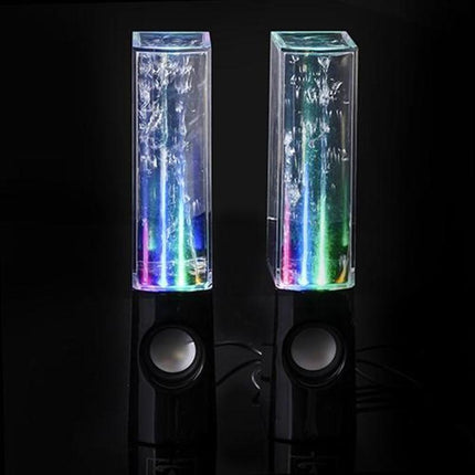 Computer Speakers with Dancing Water LED Lights, USB Speaker for Laptop and Smartphone, Light Up Water Speaker