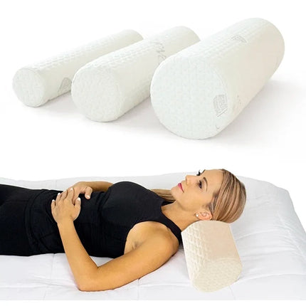 Neck Strain Pillow, Memory Foam Neck Pillow with Cotton Cover