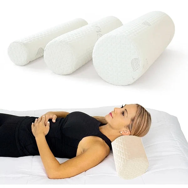 Neck Strain Pillow, Memory Foam Neck Pillow with Cotton Cover