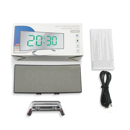 Bedside Alarm Clock with Curved Mirror Display – image 5