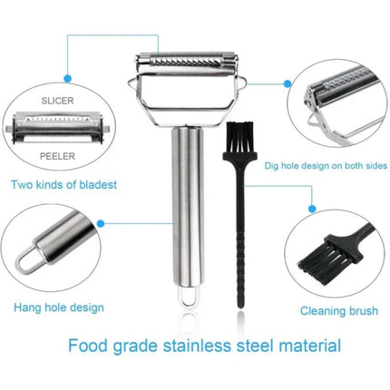 Julienne Peeler and Vegetable Slicer, Dual Blade Peeler for Wide Strips – image 4