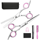 Hair Cutting Scissors, Hair Thinning Shears, Professional Hairdressing Scissors Set with Adjustable Tension for Home Use