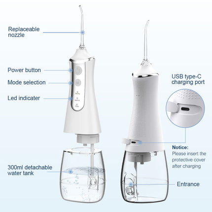 Water Flosser, Portable Oral Irrigator with 360 Rotating Nozzle – image 7