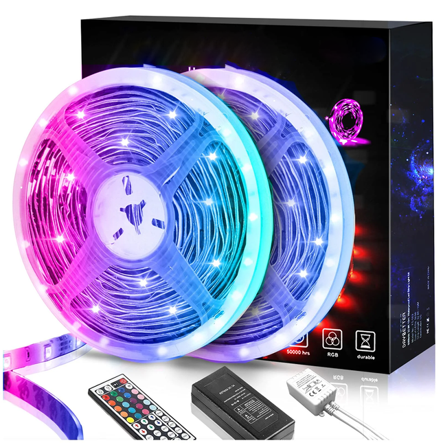 LED Strip Lights with Remote 32.8 ft, Color Changing LED Light Strip, RGB Lights, LED Lights for Room and Bedroom