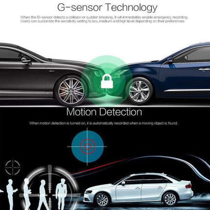 Front and Rear Dash Cam with Night Vision